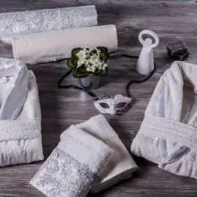 berberler rebeka мъжки дамски халат bornoz и комплект кърпи 100% турски памук на цветя