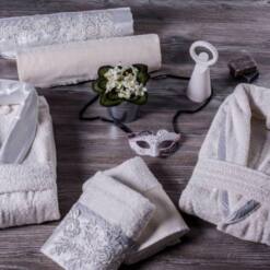 Berberler Rebeka Mens Women Bathrobe Bornoz And Towel Set 100% Turkish Cotton Floral 26 From Turkey berberler rebeka mens women bathrobe bornoz and towel set 100% turkish cotton floral