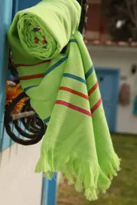 Berberler Fundochi 100% Turkish Peshtemal Cotton Towel Green 70 × 160 cm 380gr