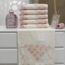 Berberler Berra 100% Cotton Patterned Laced Bath Towels Towel...