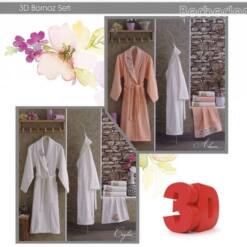 Berberler Rebeka Men Women 100% Turkish Cotton Bath Robe Bathrobe Bornoz And Towel Set Safir 45 From Turkey berberler textile berra 100% turkish cotton bath towel collection