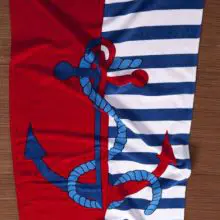 Berberler Beach Towels Turkish Cotton Nautical Anchor Towel 160cm x 80cm – 60 x 30 in