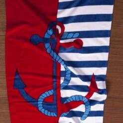 berberler beach towels turkish cotton nautical anchor towel 160cm x 80cm - 60 x 30 in