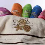 Berberler Berra Bathroom Decorative Hand Towels Embroidered Towel Turkish Cotton Pack of 6 – 30 x 50 cm