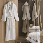 Berberler Rebeka Men Women 100% Turkish Cotton Bath Robe Bathrobe Bornoz and Towel Set Duru
