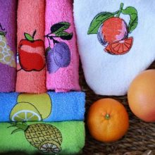 Berberler Berra Bathroom Decorative Hand Towels Guest Towel Turkish Cotton Pack of 6 Fruits