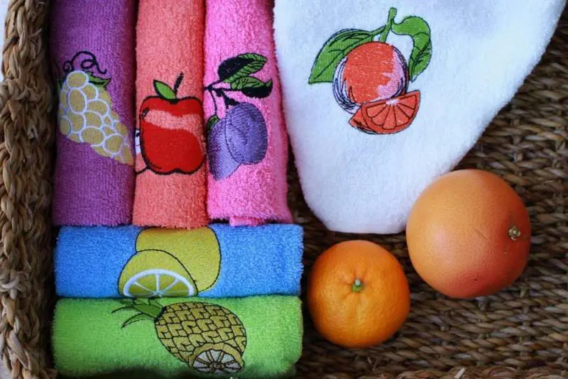 Berberler berra bathroom decorative hand towels guest towel turkish cotton pack of 6 fruits