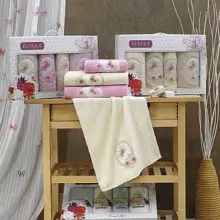 Berberler Textile Berra 100% Turkish Cotton Bath Hand Face 4 Towels Towel Set Collection