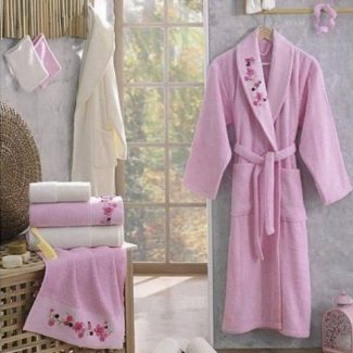 Berberler Rebeka Men Women 100% Turkish Cotton Bath Robe Bath...