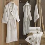 Berberler Rebeka Men Women 100% Turkish Cotton Bath Robe Bathrobe Bornoz and Towel Set Lapatya