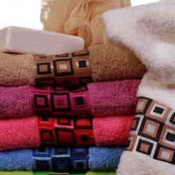 bulk turkish towels cotton bathroom luxury pink embroidered 2 ply