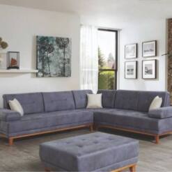 cassalis 3-piece corner sectional sofa with chase living room furniture set diamond