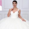 булчинска рокля на едро maya moda с красиви презрамки двойна барби