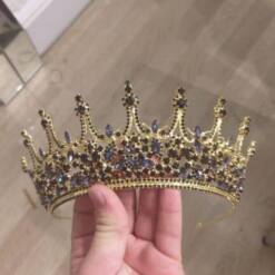 Bridal Crystal Tiara Rhinestone Wedding Diamante Gold Crown 11 From Turkey bridal crystal tiara rhinestone wedding diamante gold crown