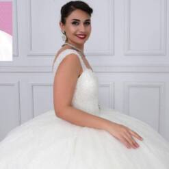 wholesale maya moda pretty strapped wedding dress double barbi