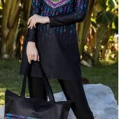 women modest burkini swimwear swimsuit - long sleeve bathing suit 20s507 38-46