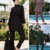 Traje de baño burkini modesto para mujer traje de baño traje de baño - lycra manga larga 20s509 38-46