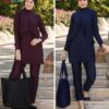 Traje de baño burkini modesto para mujer traje de baño traje de baño - lycra manga larga 20s509 38-46