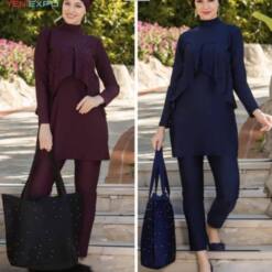 Women Modest Burkini Swimwear Bathing Suit Swimsuit - Lycra Long Sleeve 20S509 38-46 2 From Turkey women modest burkini swimwear bathing suit swimsuit - lycra long sleeve 20s509 38-46