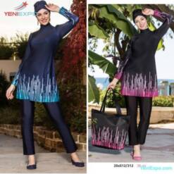 ملابس سباحة محتشمة لباس سباحة للنساء - ليكرا كم طويل 20s512 38-46