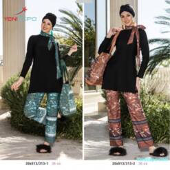 Modest Burkini Swimwear Bathing Suit Women Swimsuit - Lycra Long Sleeve 20S513 38-46 4 From Turkey modest burkini swimwear bathing suit women swimsuit - lycra long sleeve 20s513 38-46