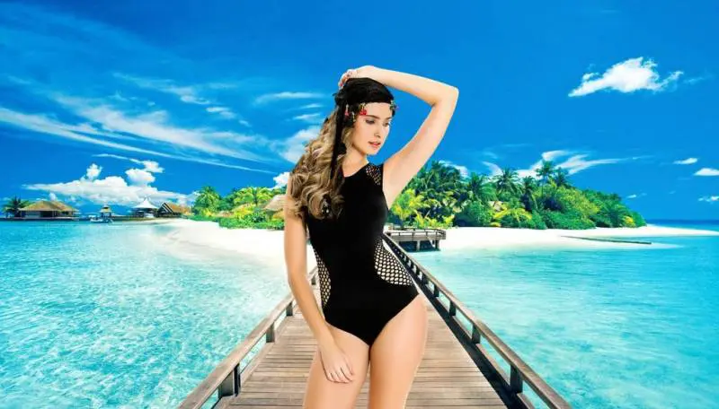 bathing suit women modest swimsuit swimwear burkini- lycra long sleeve 20s520 38-46
