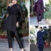 modesto traje de baño estilo burkini para mujer - manga larga de lycra - rango de tallas 38-46 - 20s515
