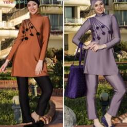 burkini bathing suit women modest swimsuit swimwear - lycra long sleeve 20s517 38-46