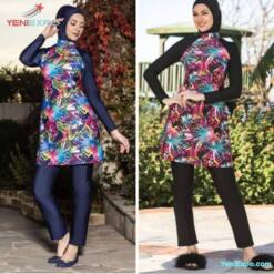 مايوه حريمي ملابس سباحة متواضعة بوركيني - ليكرا كم طويل 20s520 38-46