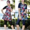 Maillot de bain semi modeste pour femmes, maillot de bain en lycra à manches courtes, taille 38-46 20s457