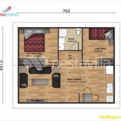 Nestavilla Prefab Homes For Sale Chrysanthemum 49 M2 17 From Turkey nestavilla prefab homes for sale chrysanthemum 49 m2