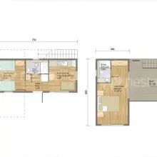 модулна сглобяема малка жилищна къща nestavilla sardinia 42 m2