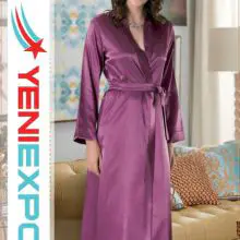 women bridal bridesmaid robe dressing gown bohemia nightgown long 005  violet s – xl