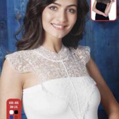 señoras de las mujeres muy chic con estilo moderno bordado elástico sin mangas camisetas sin mangas 455 s-xl
