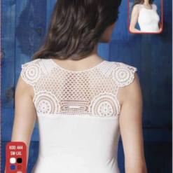 señoras de las mujeres muy chic con estilo moderno bordado elástico sin mangas camisetas sin mangas 304 s-xl