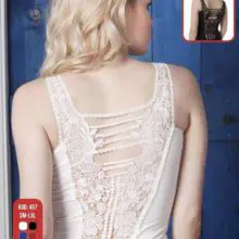 Women Ladies Very Chic Stylish Modern Embroidered  Elastic Sleeveless Tank Tops 457 S-XL
