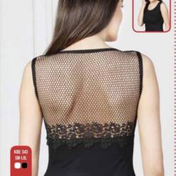 señoras de las mujeres muy chic con estilo moderno bordado elástico sin mangas camisetas sin mangas 304 s-xl
