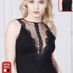 señoras de las mujeres muy chic con estilo moderno bordado elástico sin mangas camisetas sin mangas 304 s-xl