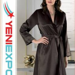Women Silky Soft Satin Nightgown Robe Short 005 Green S- Xl M100 13 From Turkey women bridal bridesmaid robe dressing gown bohemia nightgown long 005 violet s - xl