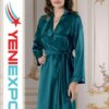 women bridal bridesmaid robe dressing gown bohemia nightgown long 005  violet s - xl
