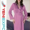 Women Silky Soft Satin Nightgown Robe Short 005 Green S- Xl M100 10 From Turkey women bridal bridesmaid robe dressing gown bohemia nightgown long 005 violet s - xl