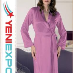 Women Silky Soft Satin Nightgown Robe Short 005 Green S- Xl M100 10 From Turkey women bridal bridesmaid robe dressing gown bohemia nightgown long 005 violet s - xl