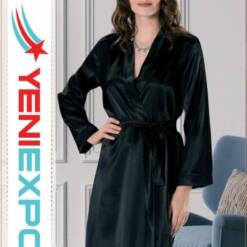Women Silky Soft Satin Nightgown Robe Short 005 Green S- Xl M100 9 From Turkey women bridal bridesmaid robe dressing gown bohemia nightgown long 005 violet s - xl