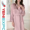 Women Silky Soft Satin Nightgown Robe Short 005 Green S- Xl M100 15 From Turkey women bridal bridesmaid robe dressing gown bohemia nightgown long 005 violet s - xl