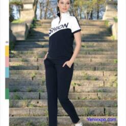 mujer damas cómodo elegante traje de entrenamiento camisa de manga larga pantalones largos 3603 s-xl