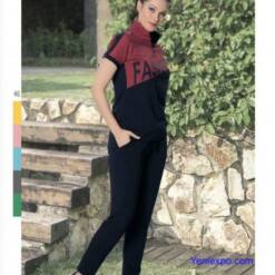 mujer damas cómodo elegante traje de entrenamiento camisa de manga larga pantalones largos 3603 s-xl