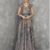 frau großhandel glamour modern umarmung schulter mischfarbe kleid fv 111