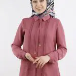women chic stylish long sleeve short length  blouse size 38-48 jk 4401