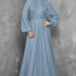 Woman Wholesale Glamour Dress Long Sleeve Baby Blue Color 100 5 From Turkey woman wholesale glamour dress long sleeve baby blue color 100
