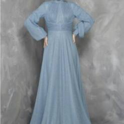 Woman Wholesale Glamour Dress Long Sleeve Baby Blue Color 100 6 From Turkey woman wholesale glamour dress long sleeve baby blue color 100